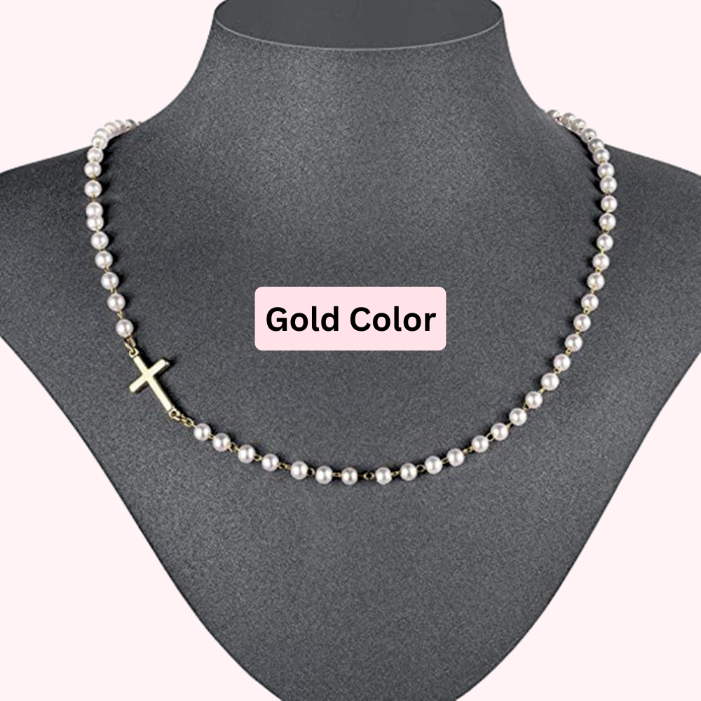 The Grace Pearl Cross Necklace