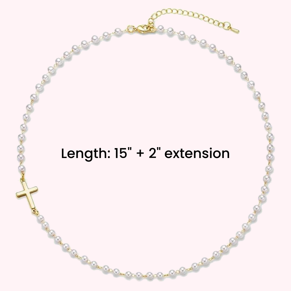 The Grace Pearl Cross Necklace