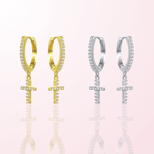 The Cross Earrings (Gold & Silver)