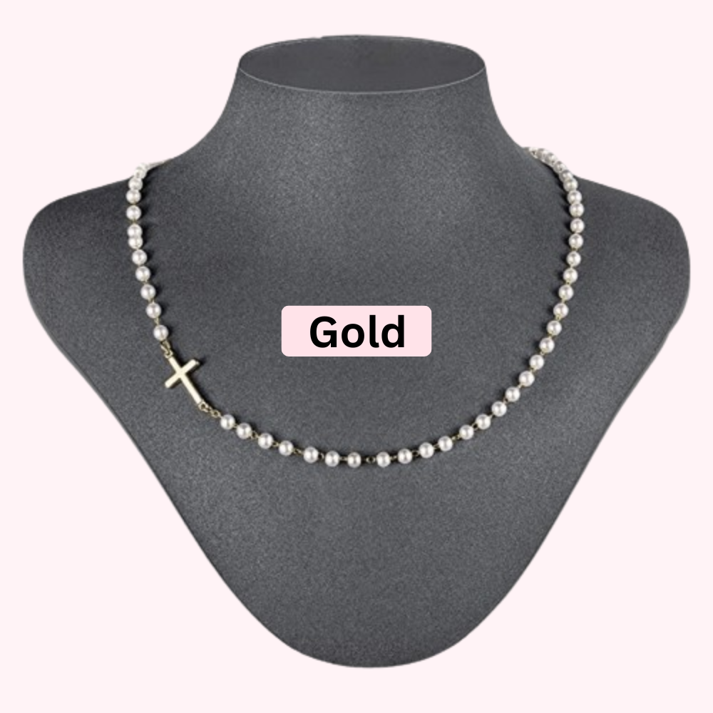 The Grace Pearl Cross Necklace