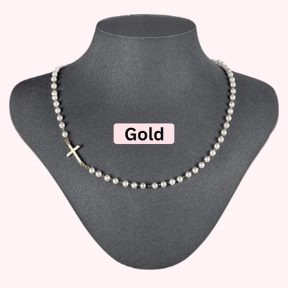 The Grace Pearl Cross Necklace