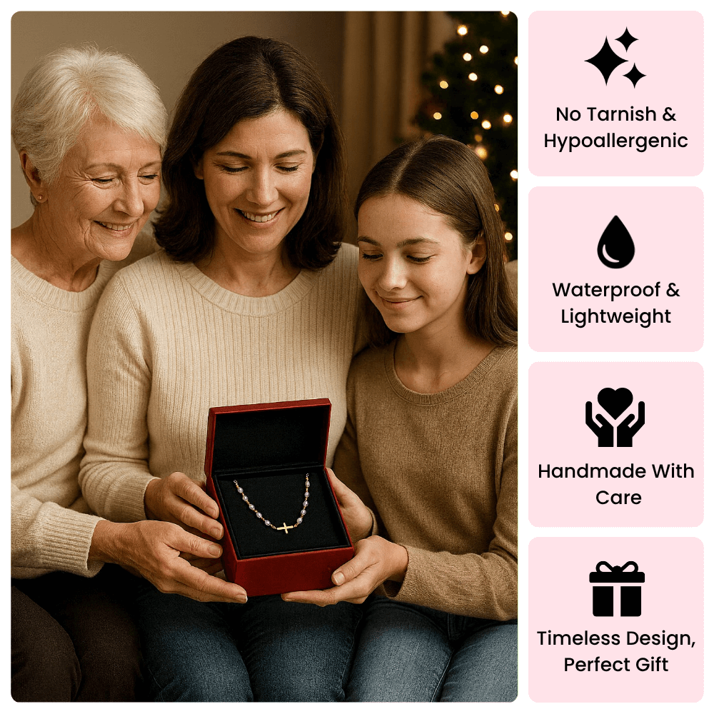 The Grace Pearl Cross Necklace