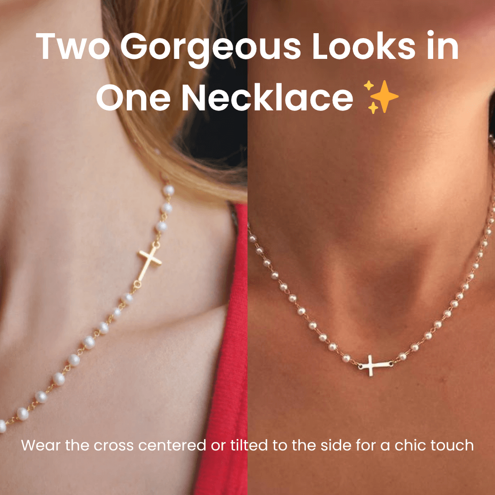 The Grace Pearl Cross Necklace