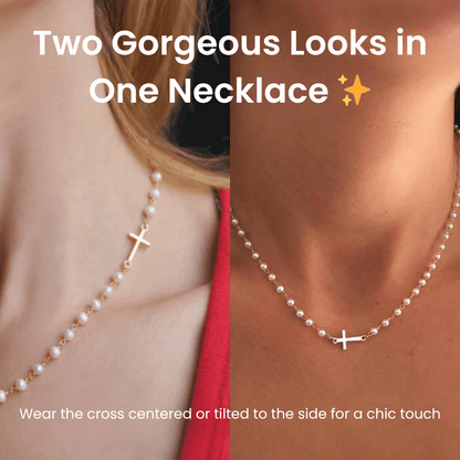 The Grace Pearl Cross Necklace
